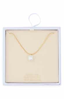 NORDSTROM RACK Faux Pearl Pendant Necklace