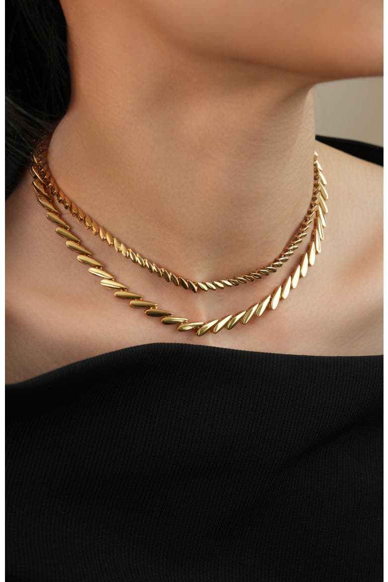 Tassels Necklace, Alternate, color, Gold