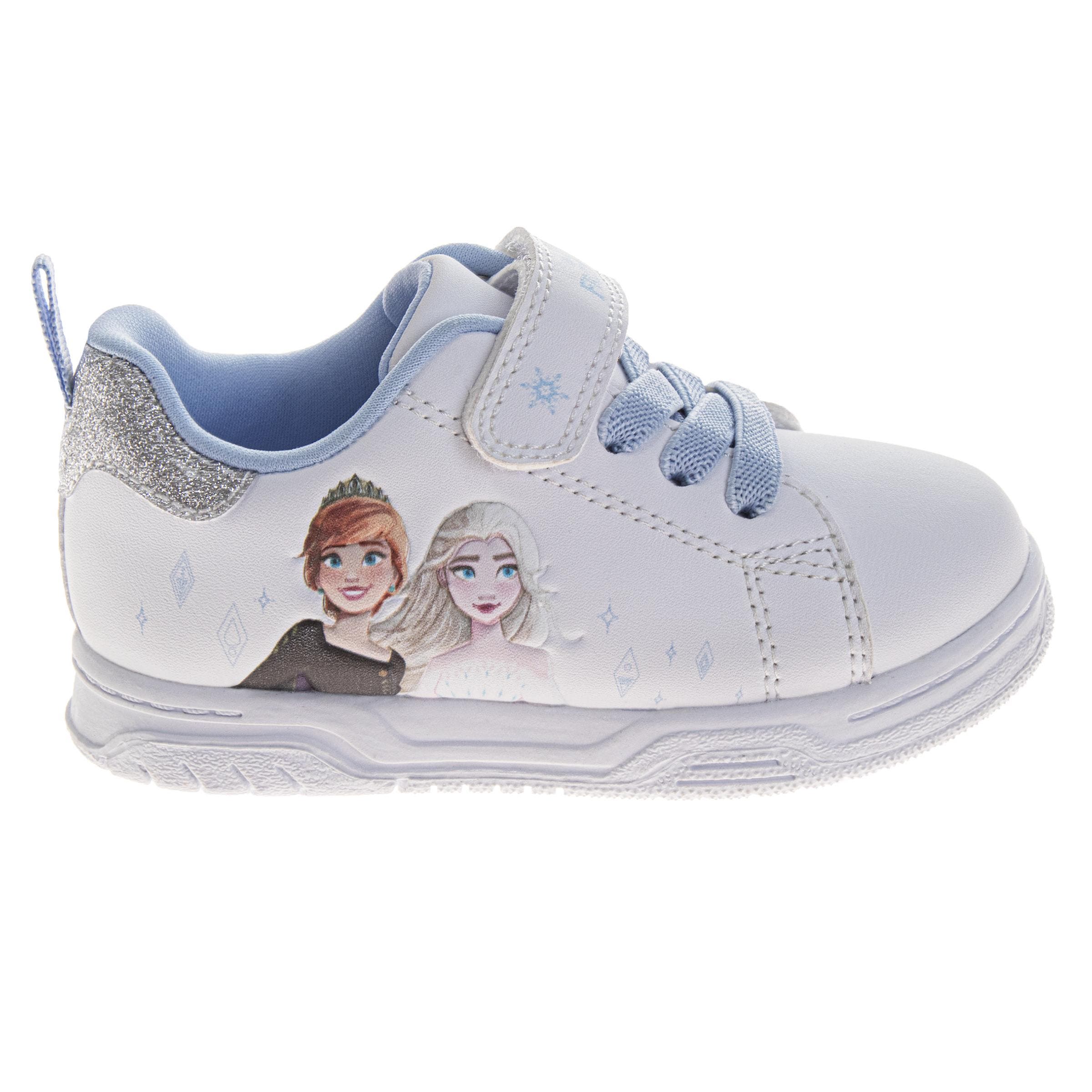 Disney Frozen Elsa 
Anna Side Art Girls
 Sneakers, Alternate, color, White