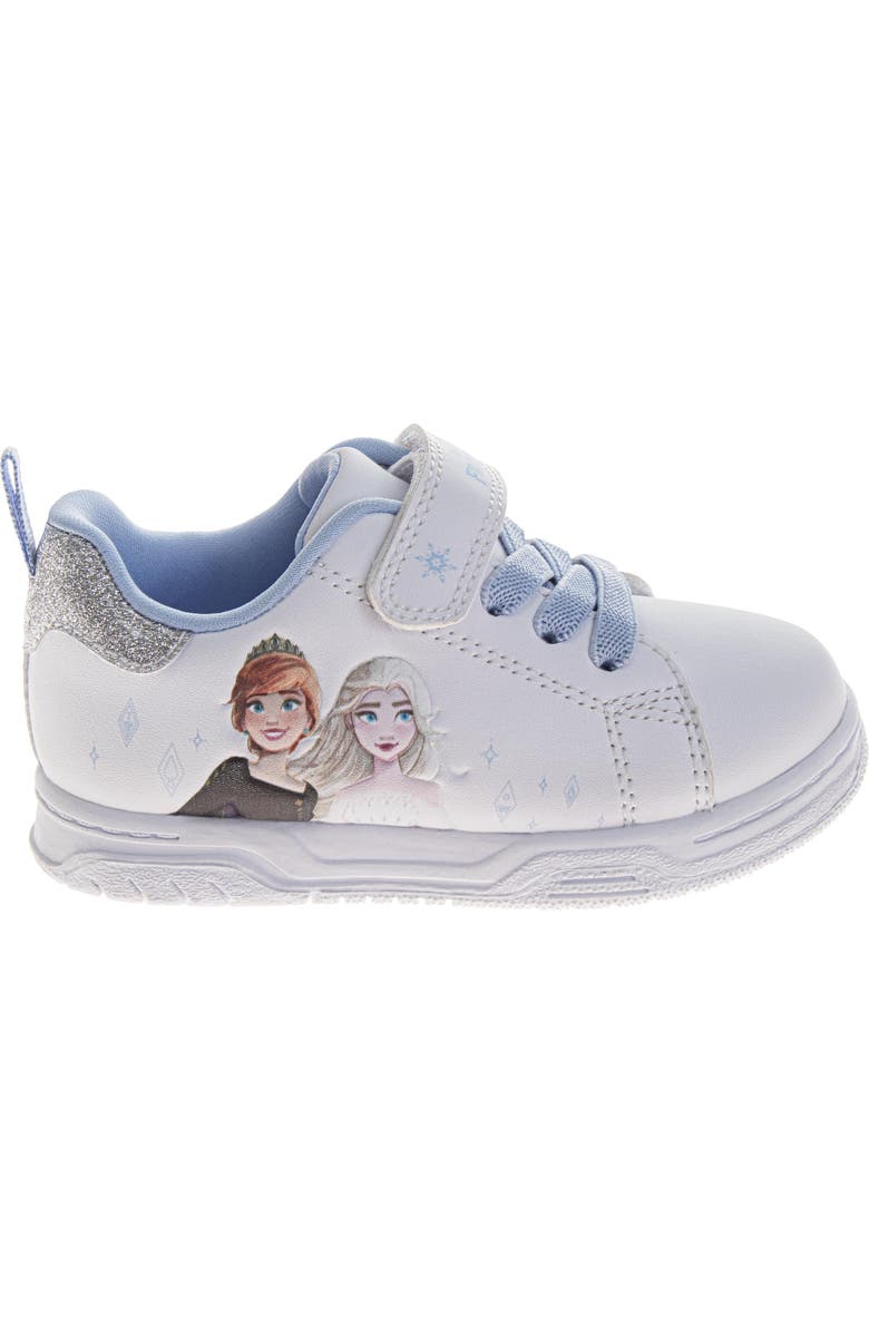 Disney Frozen Elsa & Anna Side Art Girls' Sneakers, Alternate, color, White