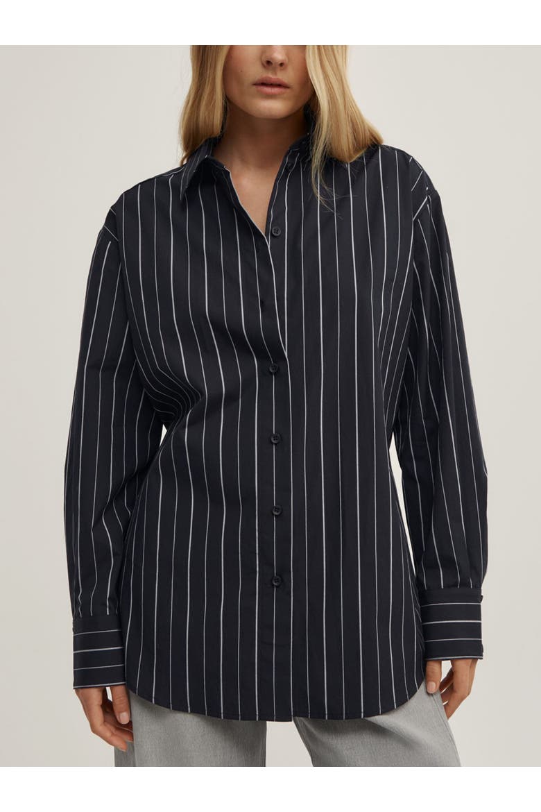 Tie Back Shirt, Alternate, color, Navy Stripe