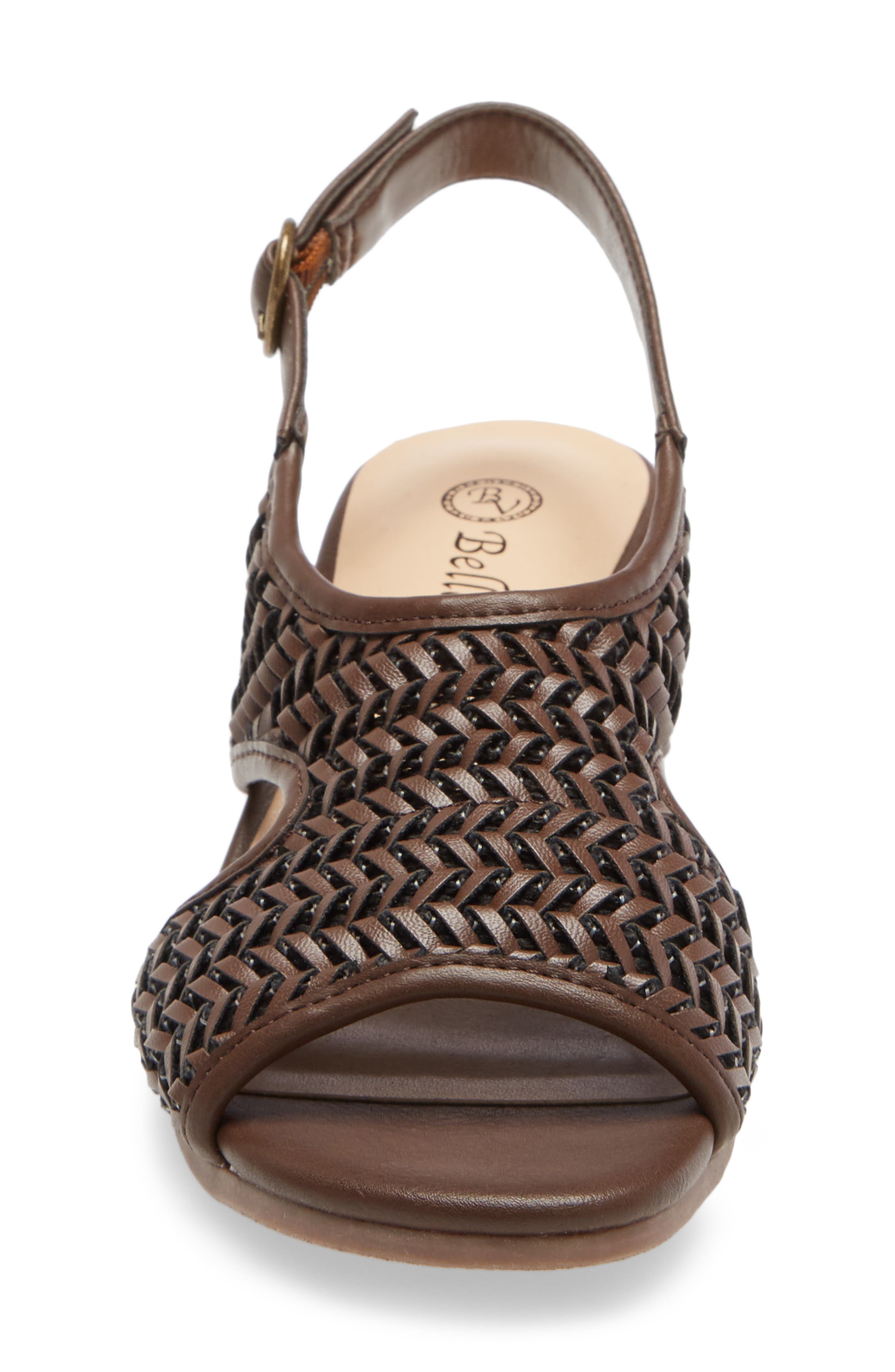 Justine II Slingback Sandal, Alternate, color, BROWN WOVEN