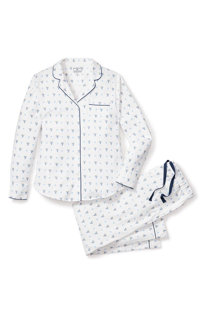Petite Plume Hanukkah Print Cotton Pajamas, Alternate, color, 