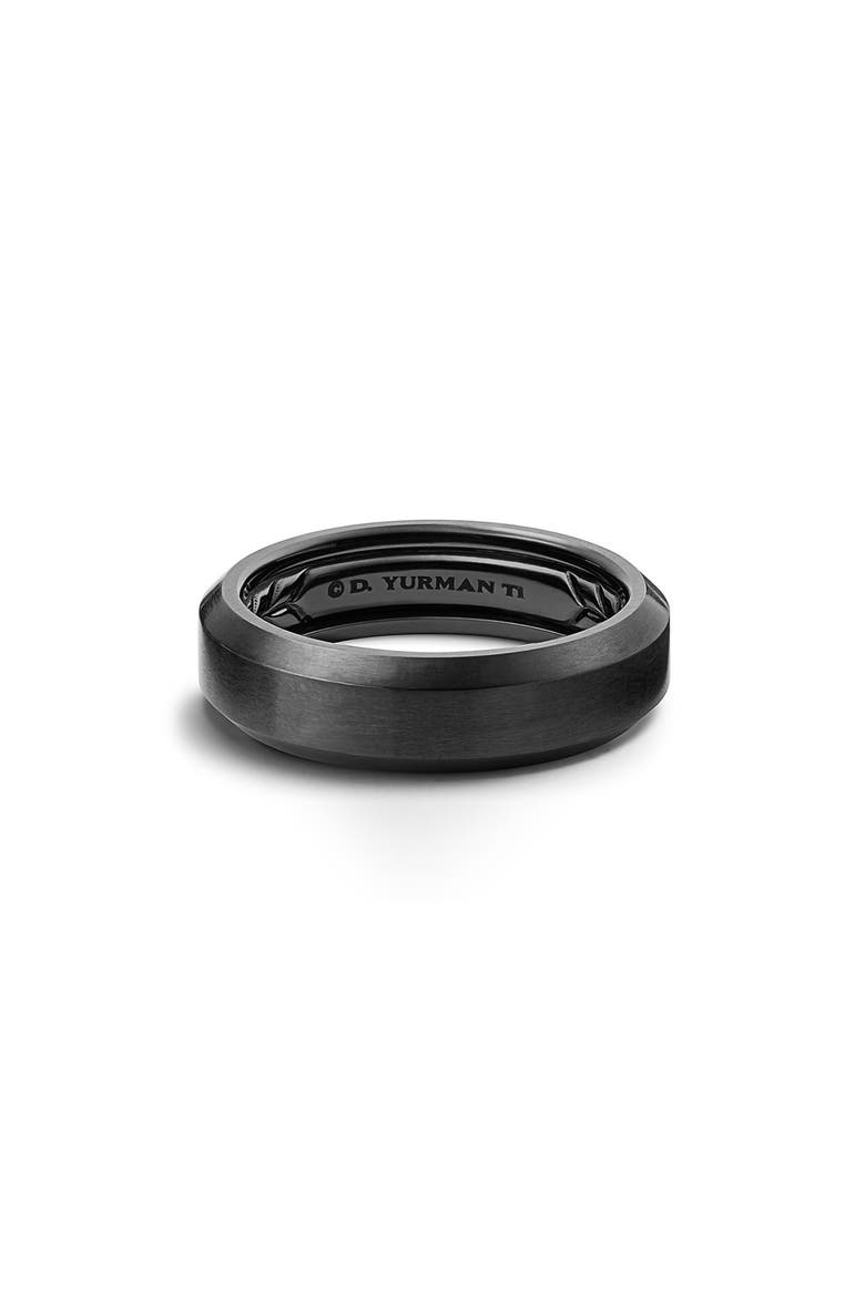 Beveled Titanium Band, Main, color, BLK TTN