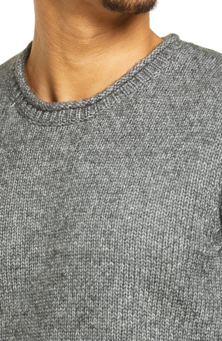 Schott NYC Rolled Collar Sweater, Alternate, color, Charcoal