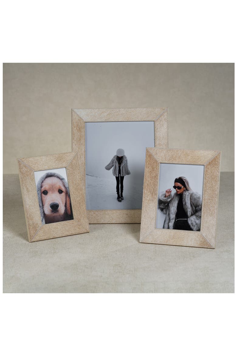 Rutbeek Genuine Calf Hair Photo Frame, Alternate, color, TAN