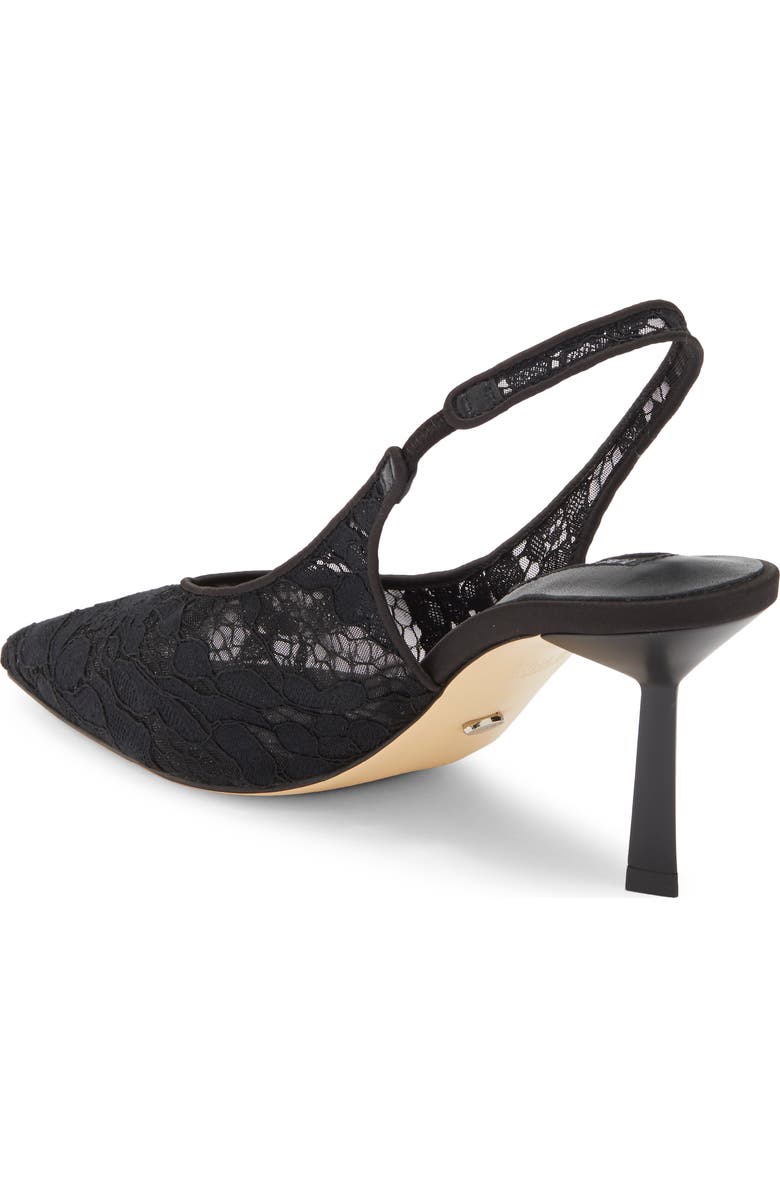 Tony Bianco Breeze Slingback Pointed Toe Pump, Alternate, color, Black Brocade