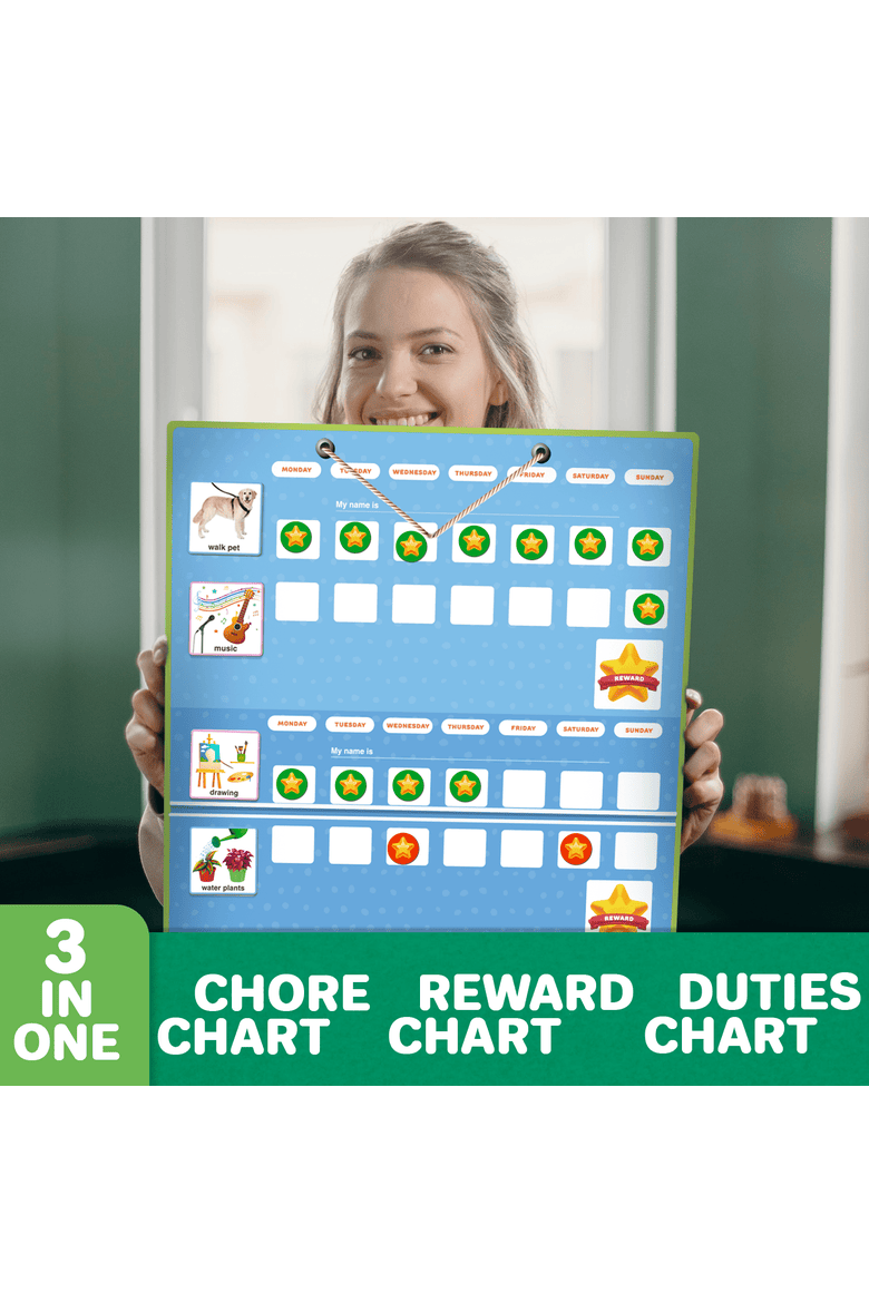 Magnetic Chore Chart for Kids - Visual Responsibility and Behavior Board for Children, Toddlers, and Teens, Alternate, color, Adhd Board
