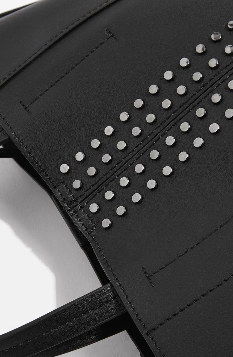 Topshop Sarah Studded Mini Tote Bag, Alternate, color,