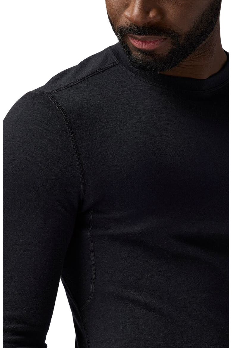 Cedars Rws Merino Mid-Wt Baselayer Crew Top - Men's, Alternate, color, Black