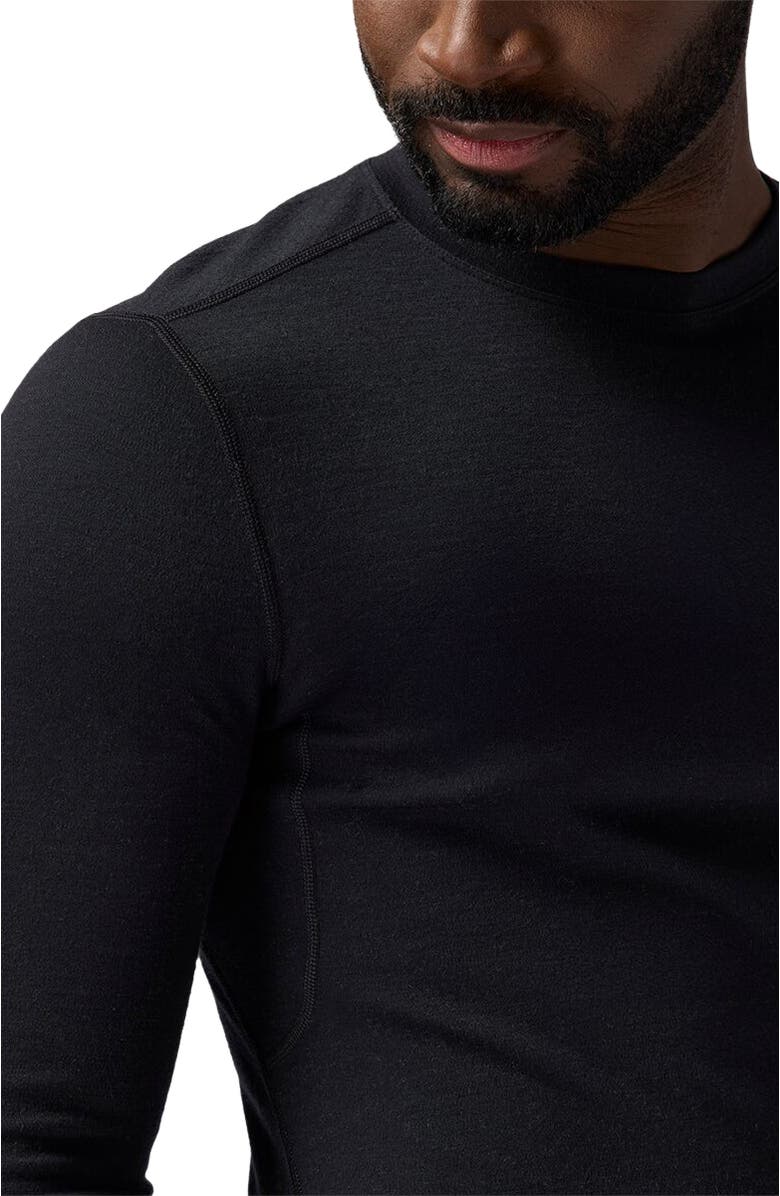 Backcountry Cedars Rws Merino Mid-Wt Baselayer Crew Top - Men's, Alternate, color, Black