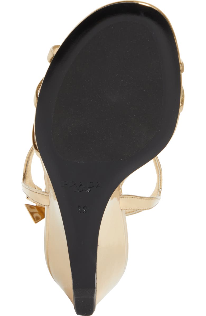 Prada Cage Wedge Sandal, Alternate, color, Platino