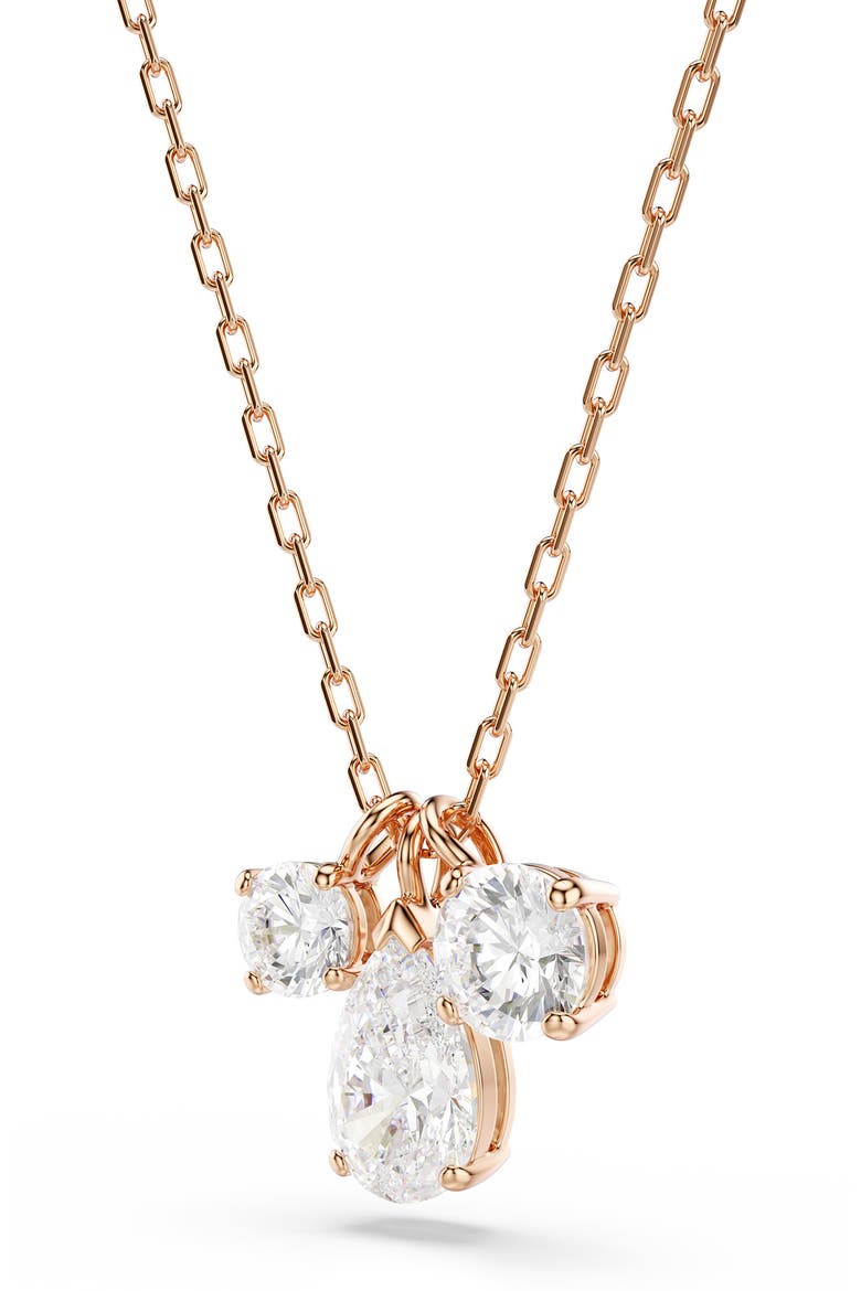 Mesmera Pendant Necklace, Alternate, color, ROSE GOLD/ WHITE