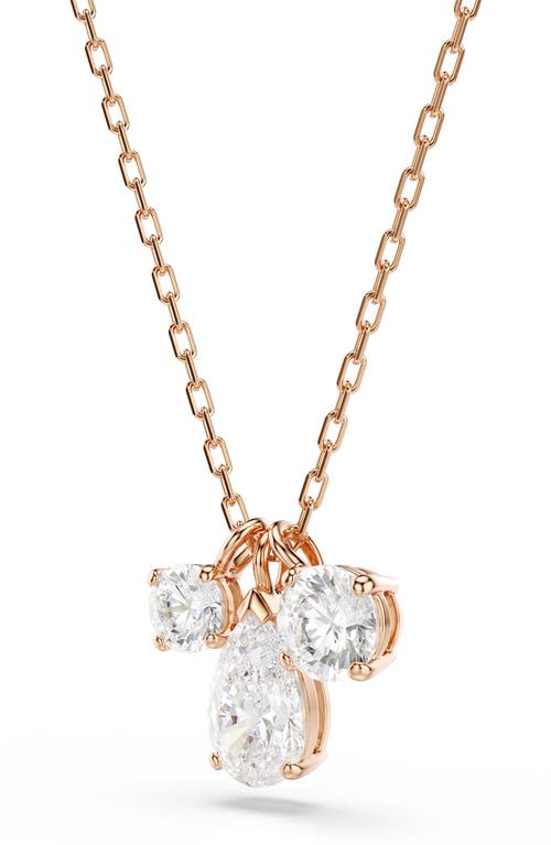 Swarovski Mesmera Rose Gold-tone Plated Pendant Necklace In Gold
