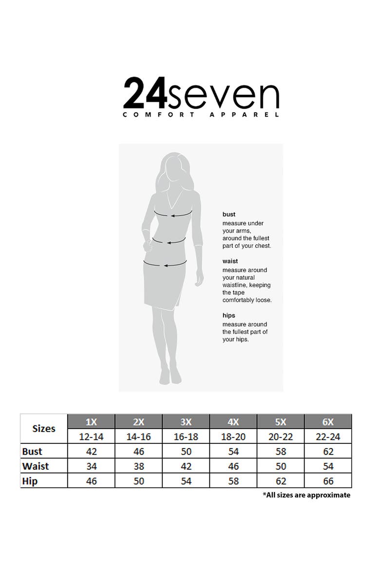 24seven Comfort Apparel Floral Short Sleeve Fit & Flare Midi Dress, Alternate, color, Navy Multi