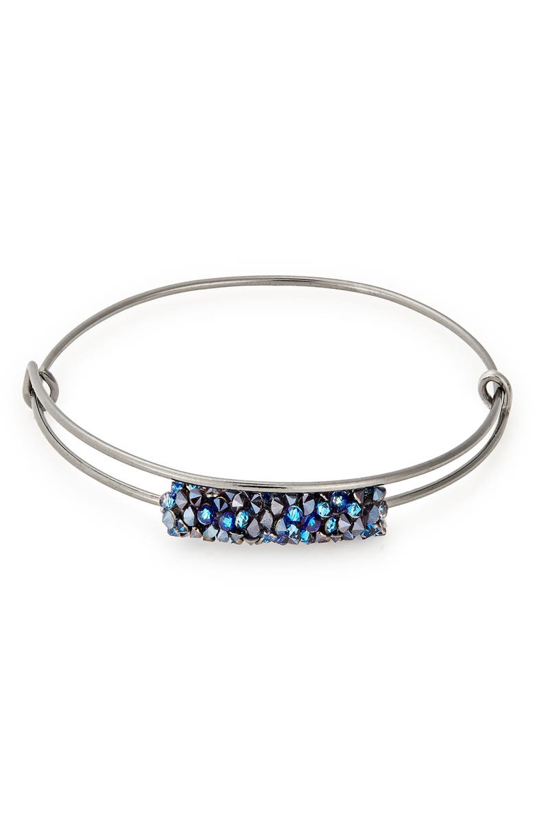 Alex and Ani Fine Rocks Adjustable Wire Bangle, Main, color, 
