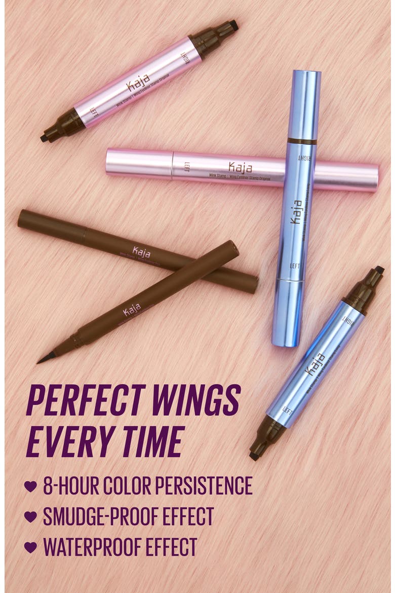 Wink Long Winged Eyeliner Stamp & Eyeliner Pen Set, Alternate, color, DARK BROWN