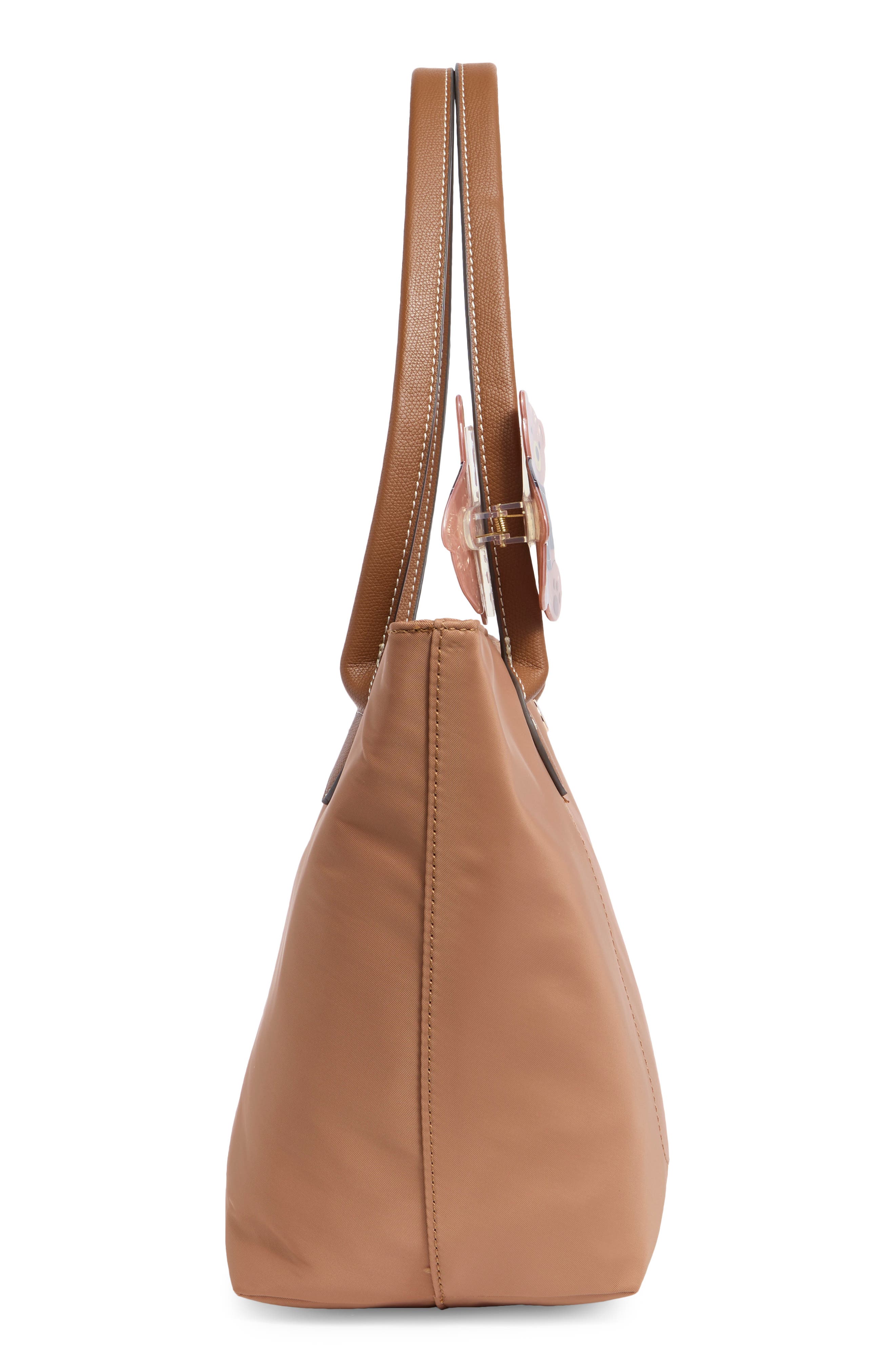 Nylon Tote with Pencil Case, Alternate, color, BROWN SUGAR / MOOSE