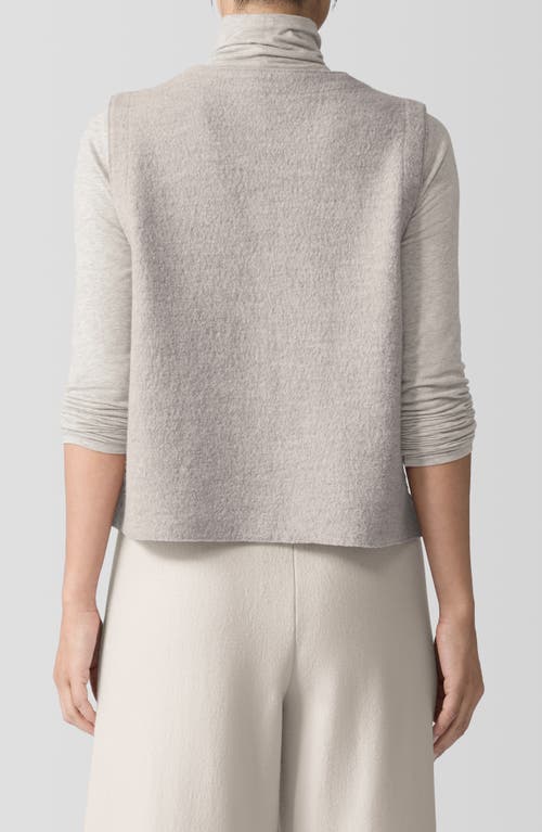 Eileen Fisher Lightweight Boiled Wool Vest In Regenerative Wool