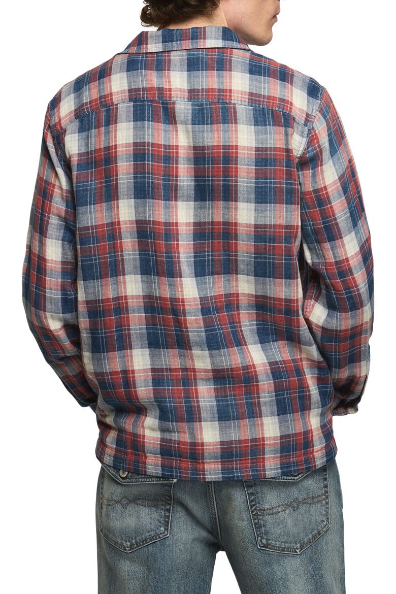 Plaid Double Gauze Shirt, Alternate, color, RED PLAID