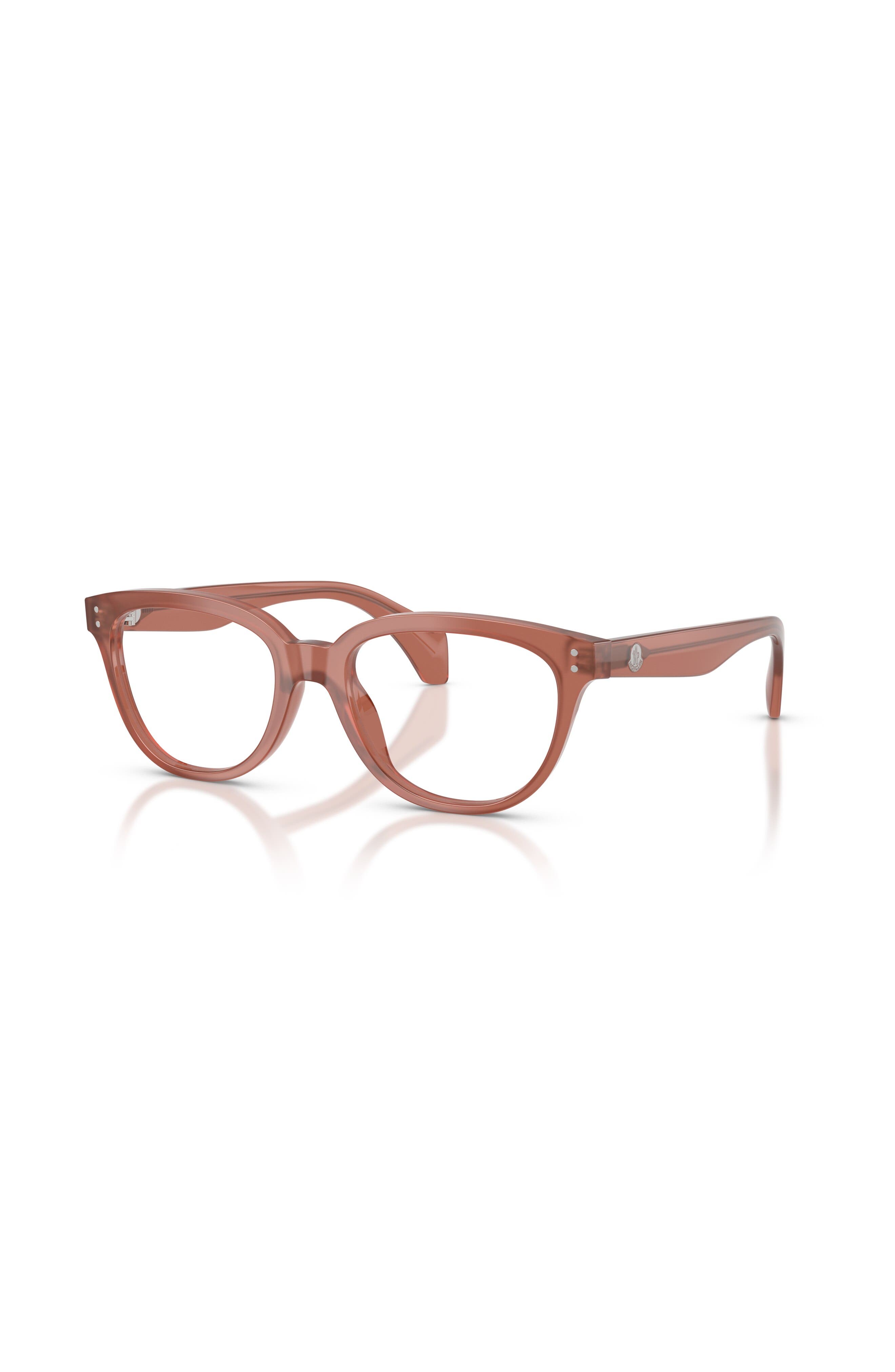 Moncler 52mm Rectangle Optical Glasses In Brown