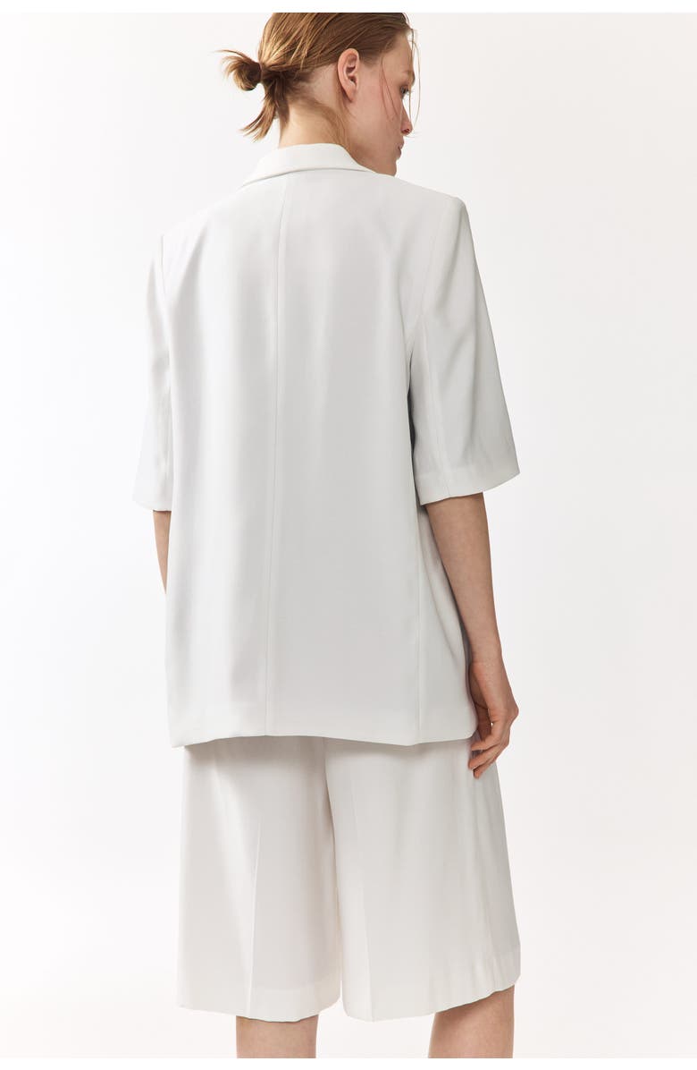 H&M Short-sleeved Blazer, Alternate, color, White