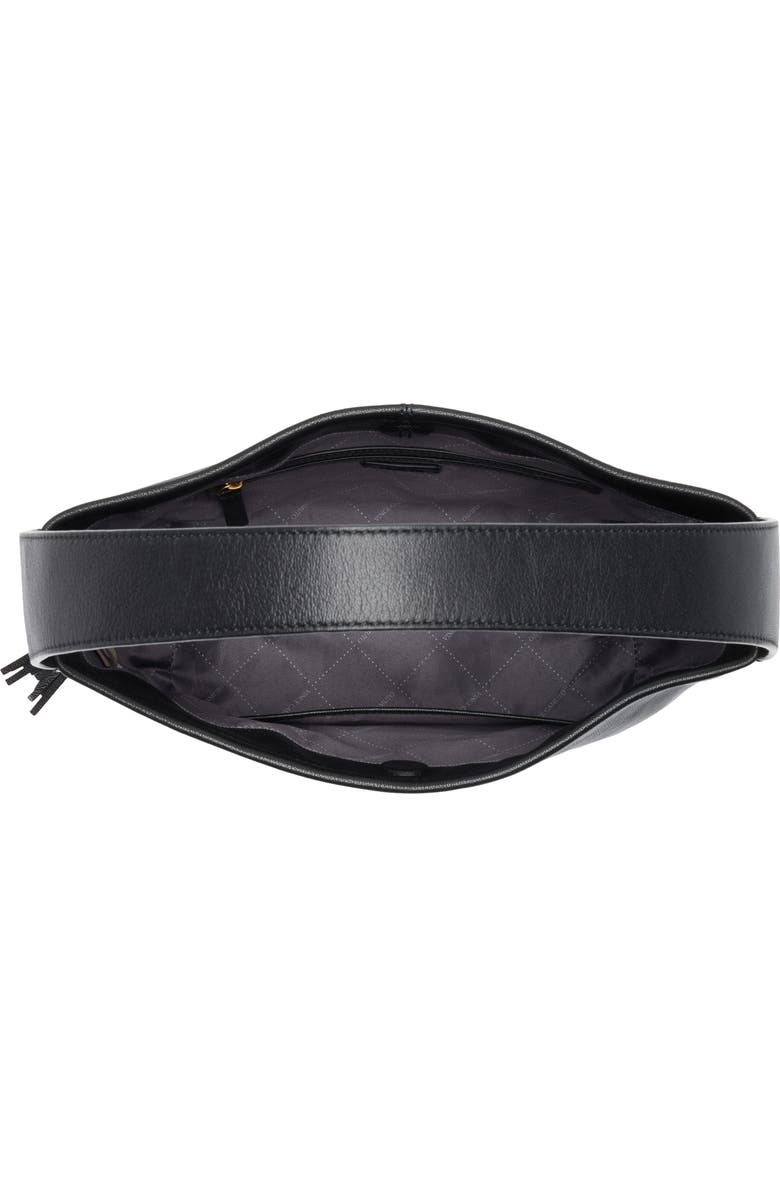 Vince Camuto Aleah Leather Shoulder Bag, Alternate, color, Black 01