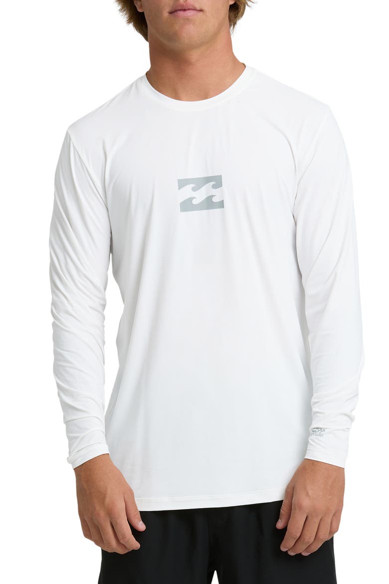 All Day Wave Graphic Long Sleeve UPF 50+ Surf T-Shirt, Main, color, WHITE