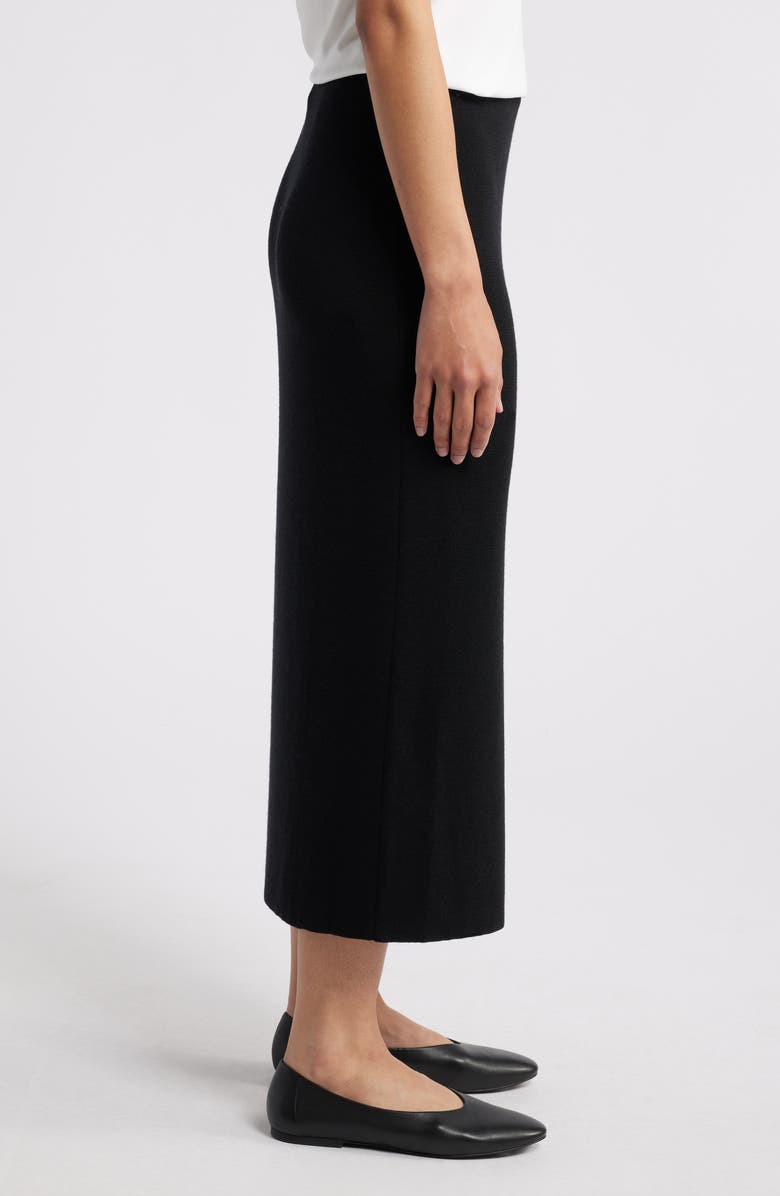 Eileen Fisher Merino Wool Pencil Skirt, Alternate, color, Black