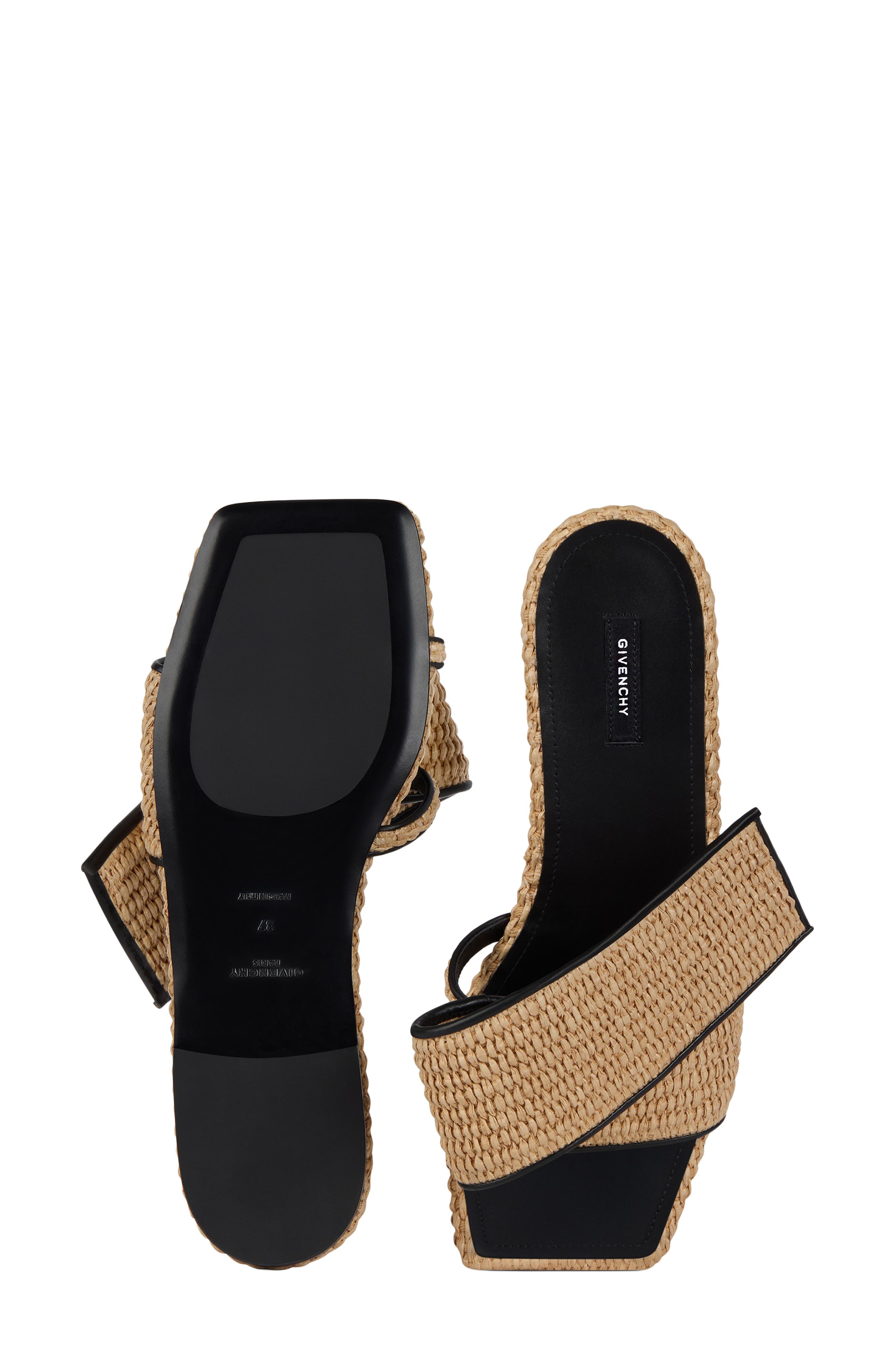 Givenchy Twisted Ribbon Sandal, Alternate, color, Natural