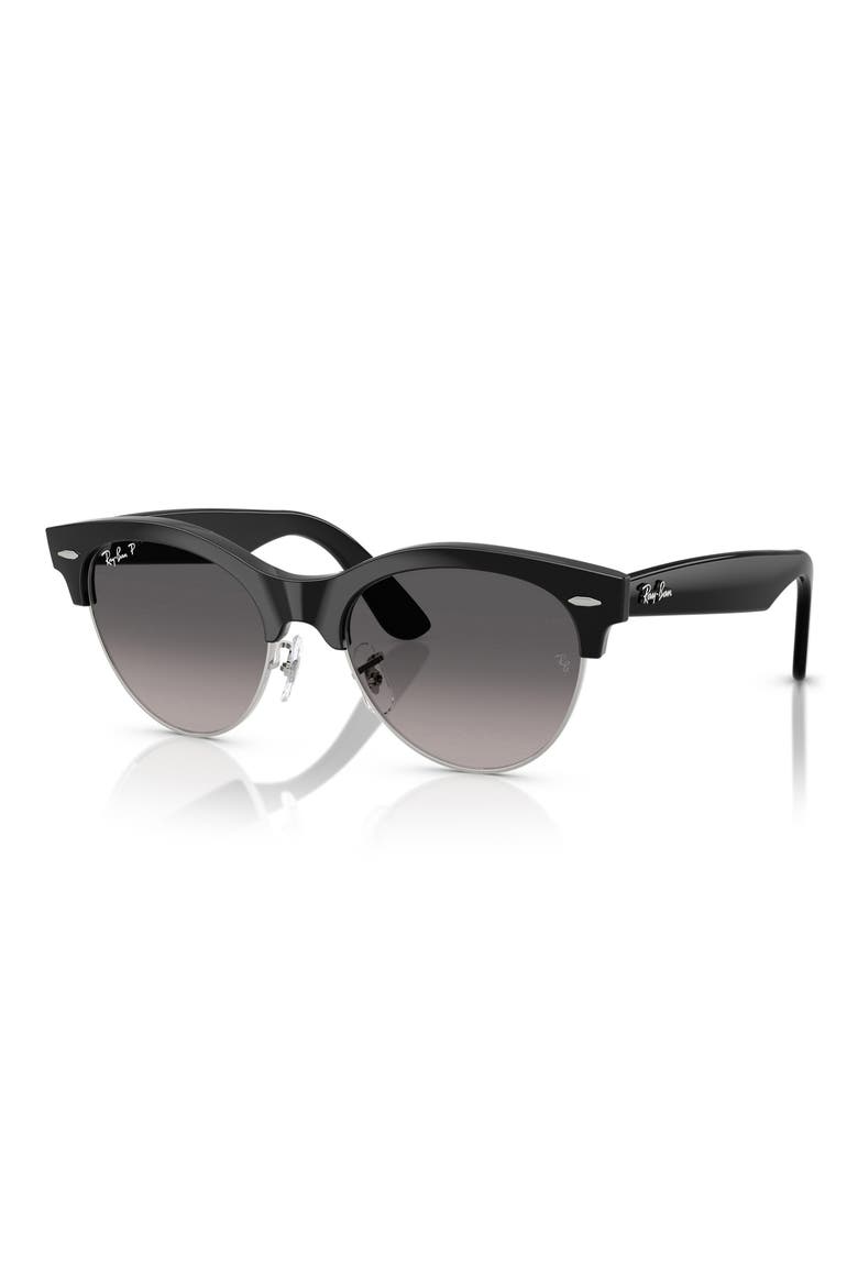 54mm Gradient Polarized Square Sunglasses, Alternate, color, GREY GRADIENT