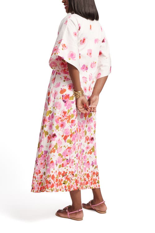 Frances Valentine Fin And Tonic Maxi Dress In Pocket Full Of Posies Pink