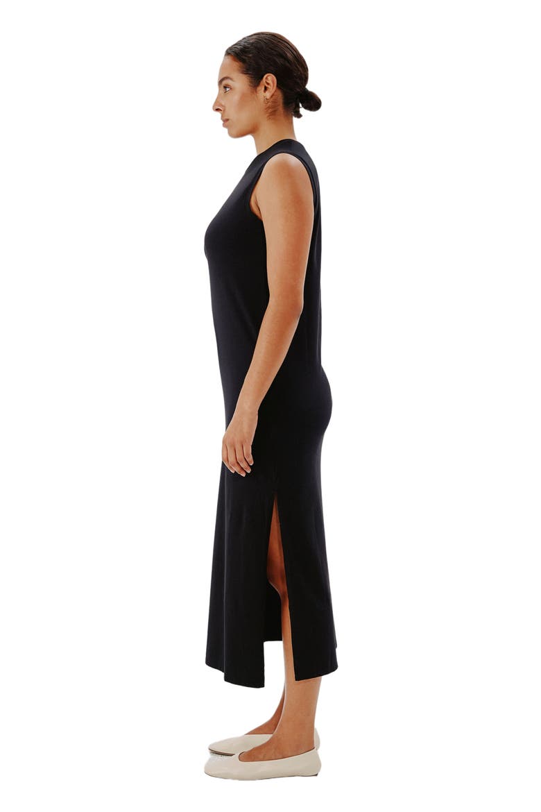 SLEEVELESS TEE DRESS, Alternate, color, BLACK