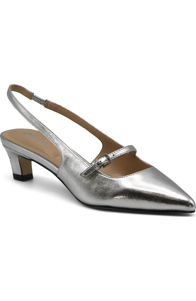 Charles by Charles David Adria Slingback Pump, Main, color, Chrome-Mt
