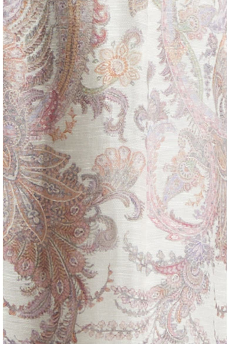Alchemy Paisley Print Linen & Silk Dress, Alternate, color, CREAM PAISLEY