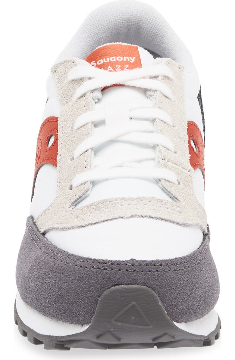 Saucony Kids' Jazz Original Sneaker, Alternate, color, White/ Grey/ Red