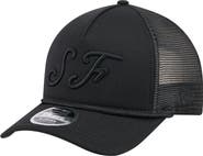 New Era Men's New Era Black San Francisco Giants City Initial 9FORTY A-Frame M-Crown Adjustable Trucker Hat