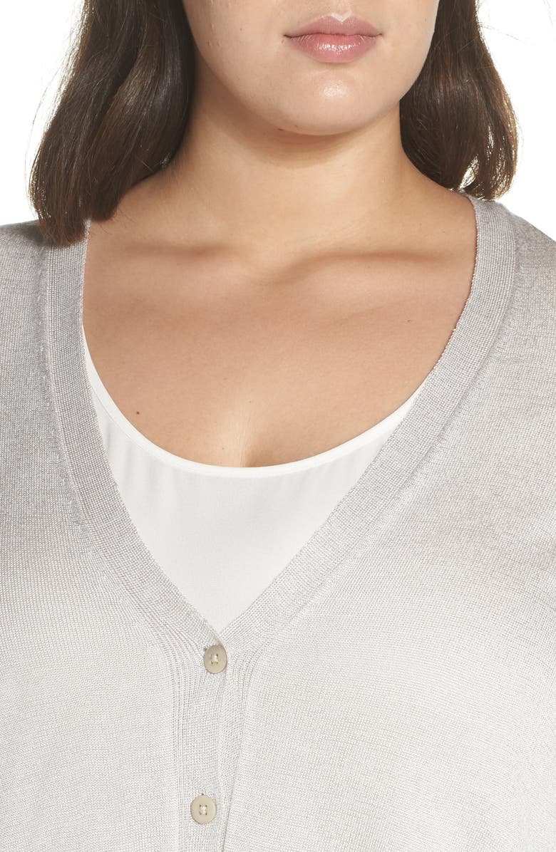 NIC+ZOE Chiffon Back Cardigan, Alternate, color,