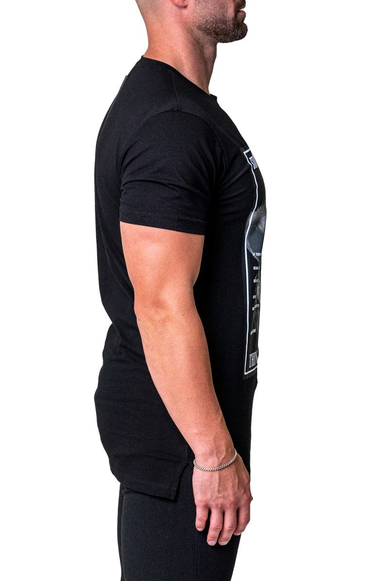 Maceoo Think Stretch Cotton Graphic Tee, Alternate, color, Black
