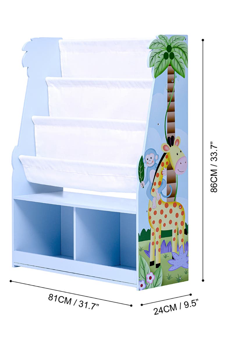 Teamson Kids Fantasy Fields Sunny Safari Wood Display Bookshelf, Alternate, color, 