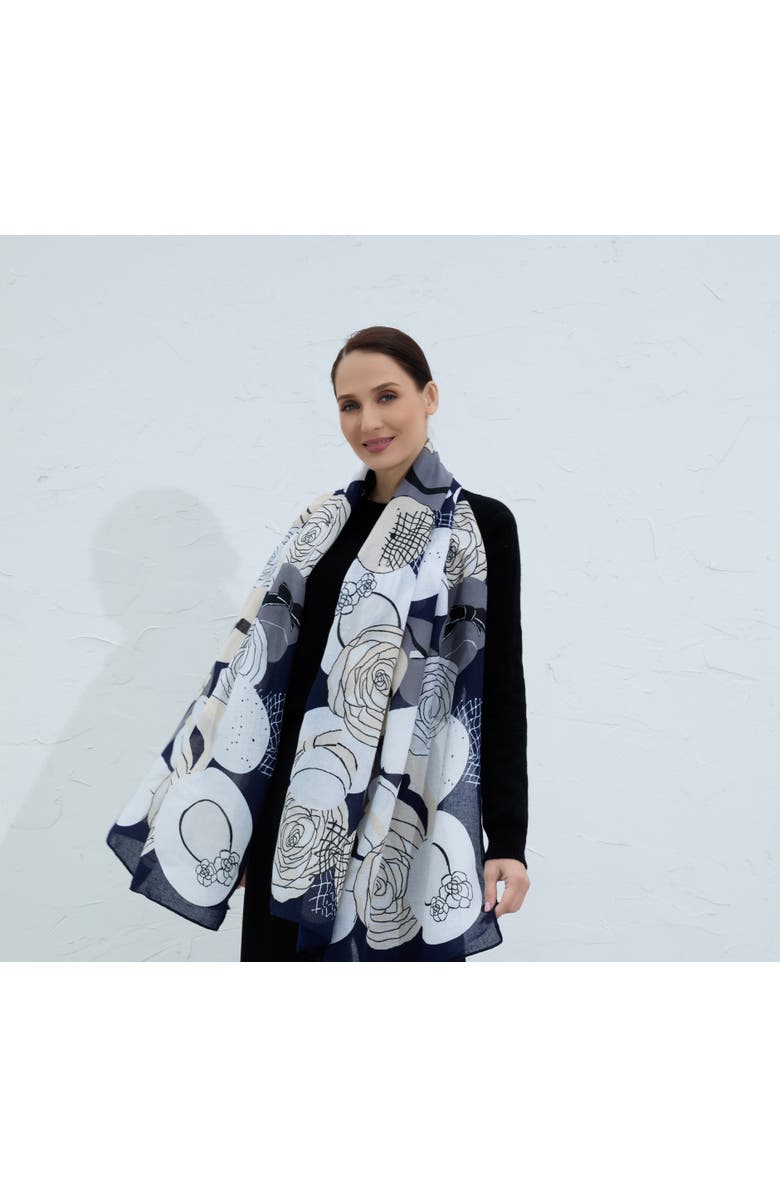 Youzey The Bahia Scarf, Alternate, color, Blue/White