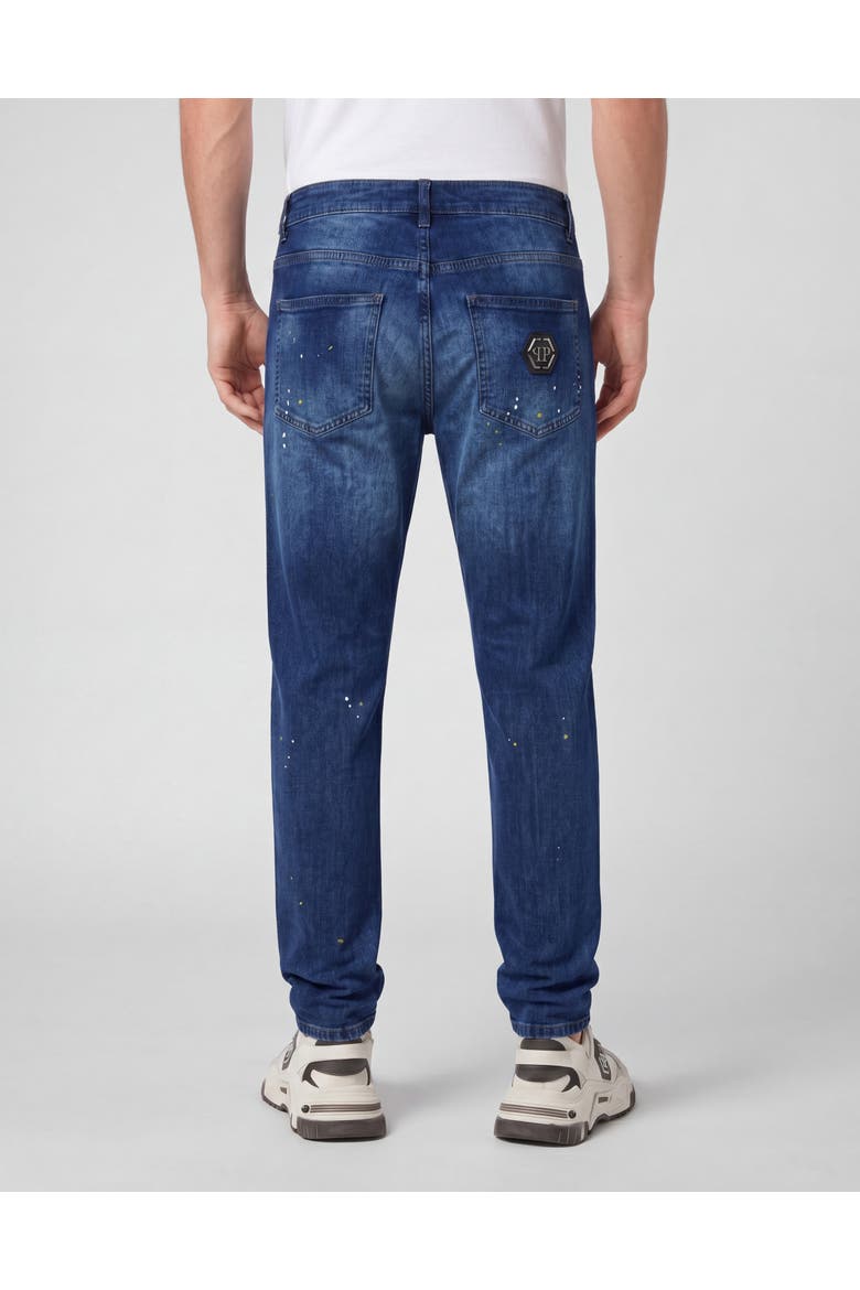 New Tapered Fit Jeans Basic Men, Alternate, color, Strong Ocean