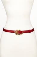Raina Belts Small Snake Buckle Leather Belt