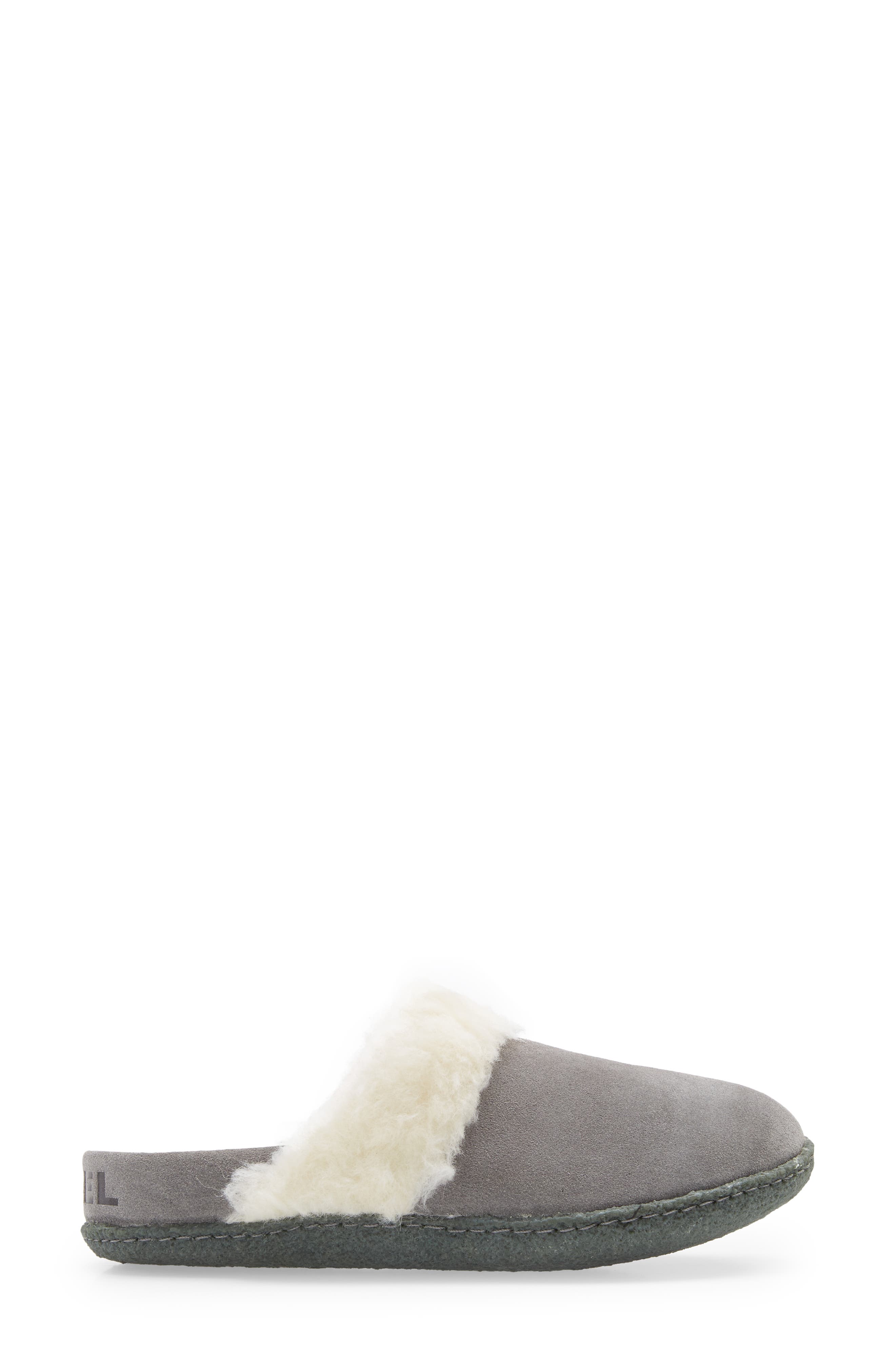 SOREL Nakiska II Faux Shearling Lined Slide Slipper, Alternate, color, Quarry Grill