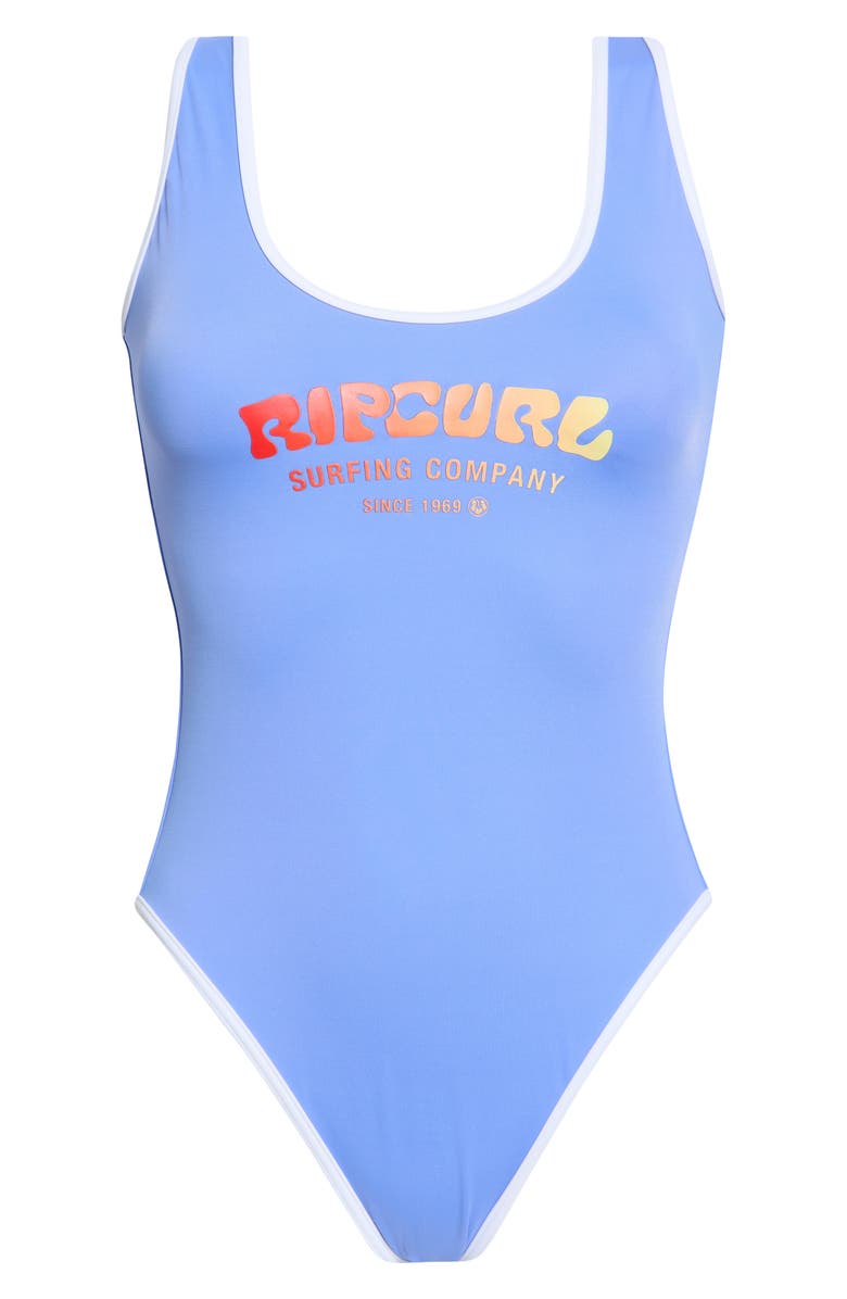 Rip Curl Surf Puff One-Piece Swimsuit, Alternate, color, Sky Blue
