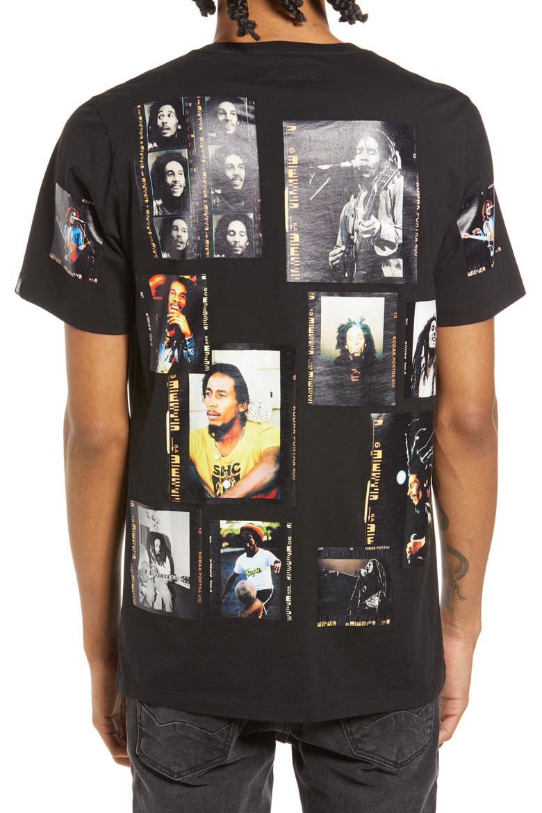 Bob Marley Men's Graphic Tee, Alternate, color, BLACK