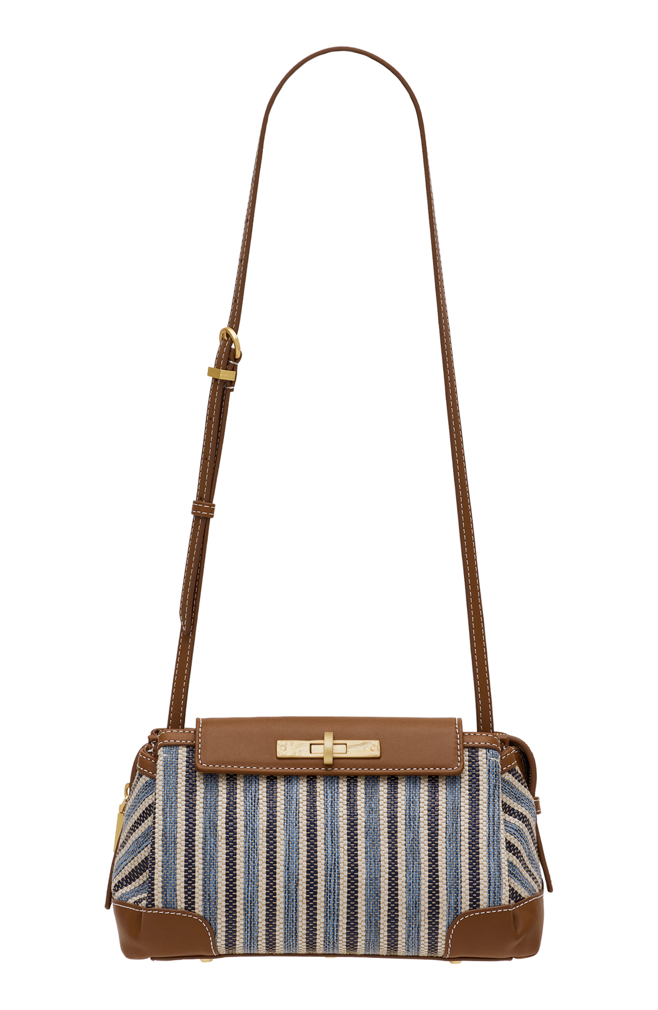 HAMMITT Medium Shoulder Bag, Alternate, color, Cabana Blue/ Brushed Gold