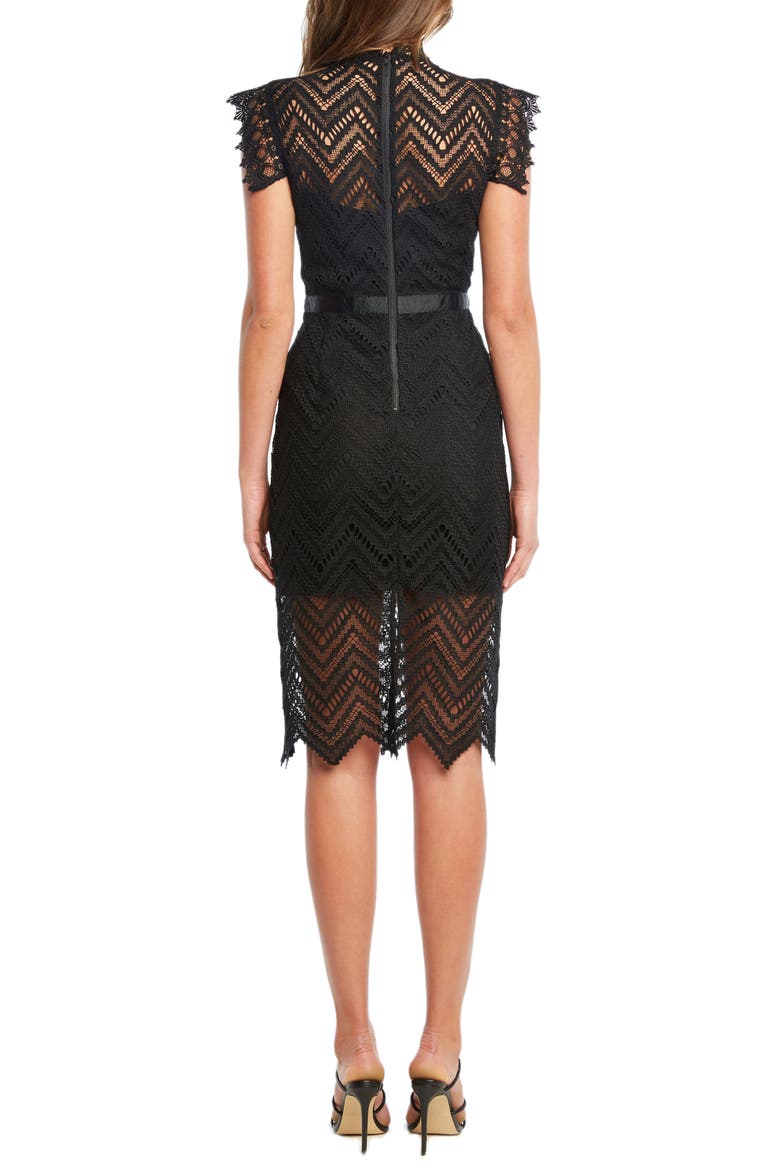 Imogen Lace Cocktail Dress, Alternate, color, BLACK
