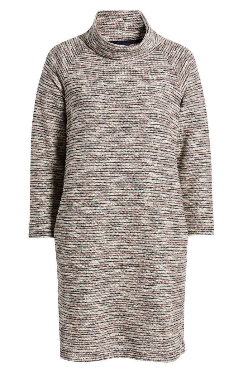 Hatley Drape Neck Bracelet Sleeve Bouclé Minidress, Alternate, color, 