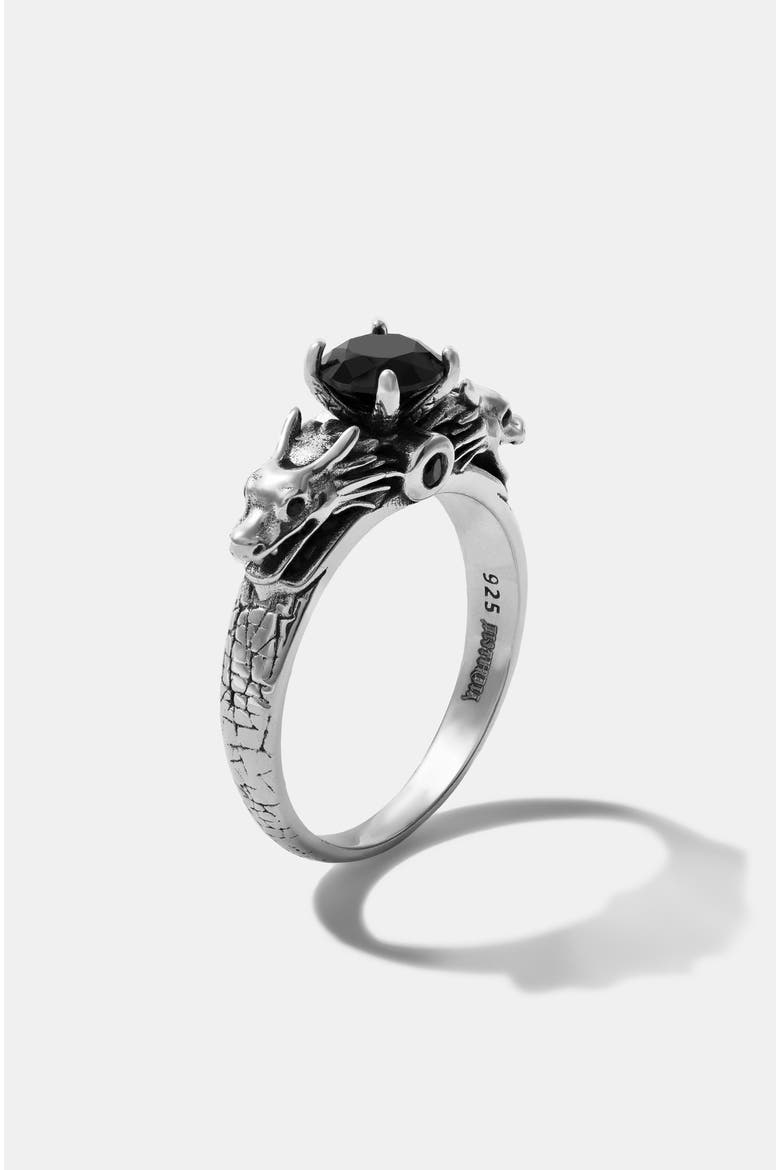 Querida Sterling Silver Dragon Ring, Alternate, color, Silver